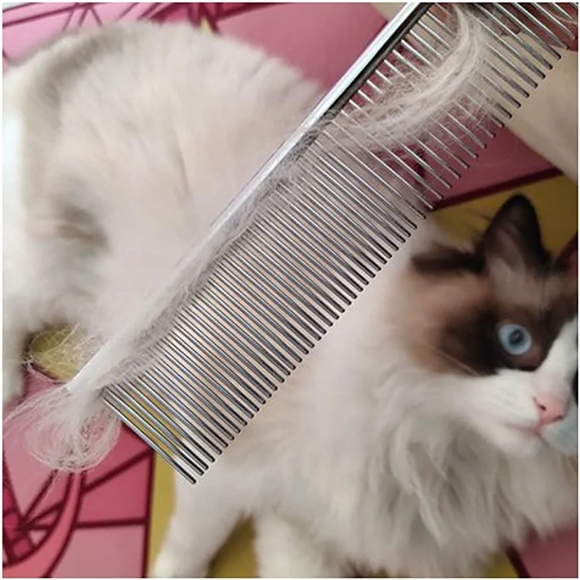 Stainless Steel Cat Comb Removing Tangles and Knots for Long/Short Haired Pets - Picture 5 of 6